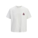 JACK & JONES Maine S/S bag Print T-shirt - Cloud Dancer