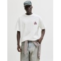 JACK & JONES Maine S/S bag Print T-shirt - Cloud Dancer