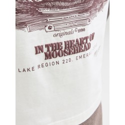 JACK & JONES Maine S/S bag Print T-shirt - Cloud Dancer