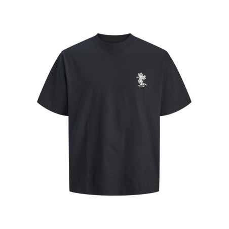 JACK & JONES Maine S/S bag Print T-shirt - Sort
