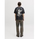 JACK & JONES Maine S/S bag Print T-shirt - Sort