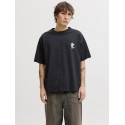 JACK & JONES Maine S/S bag Print T-shirt - Sort