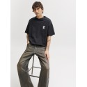 JACK & JONES Maine S/S bag Print T-shirt - Sort