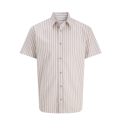 JACK & JONES Junior Chad Oxford Stribet S/S Skjorte - String