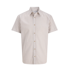 JACK & JONES Junior Chad Oxford Stribet S/S Skjorte - String
