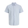 JACK & JONES Junior Breeze Hør S/S Skjorte - Celestial Blue