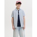 JACK & JONES Junior Breeze Hør S/S Skjorte - Celestial Blue