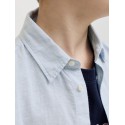 JACK & JONES Junior Breeze Hør S/S Skjorte - Celestial Blue