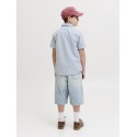 JACK & JONES Junior Breeze Hør S/S Skjorte - Celestial Blue
