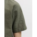 JACK & JONES Junior Breeze Hør S/S Skjorte - Dusty Olive