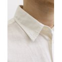 JACK & JONES Junior Breeze Hør S/S Skjorte - Hvid