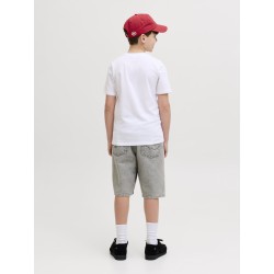 JACK & JONES Junior Alex Baggy Shorts - Grey Denim