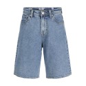 JACK & JONES Junior Alex Baggy Denim Shorts - Blue Denim