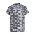JACK & JONES Junior Montauk Crochet S/S Skjorte - Sky Captain