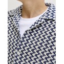 JACK & JONES Junior Montauk Crochet S/S Skjorte - Sky Captain