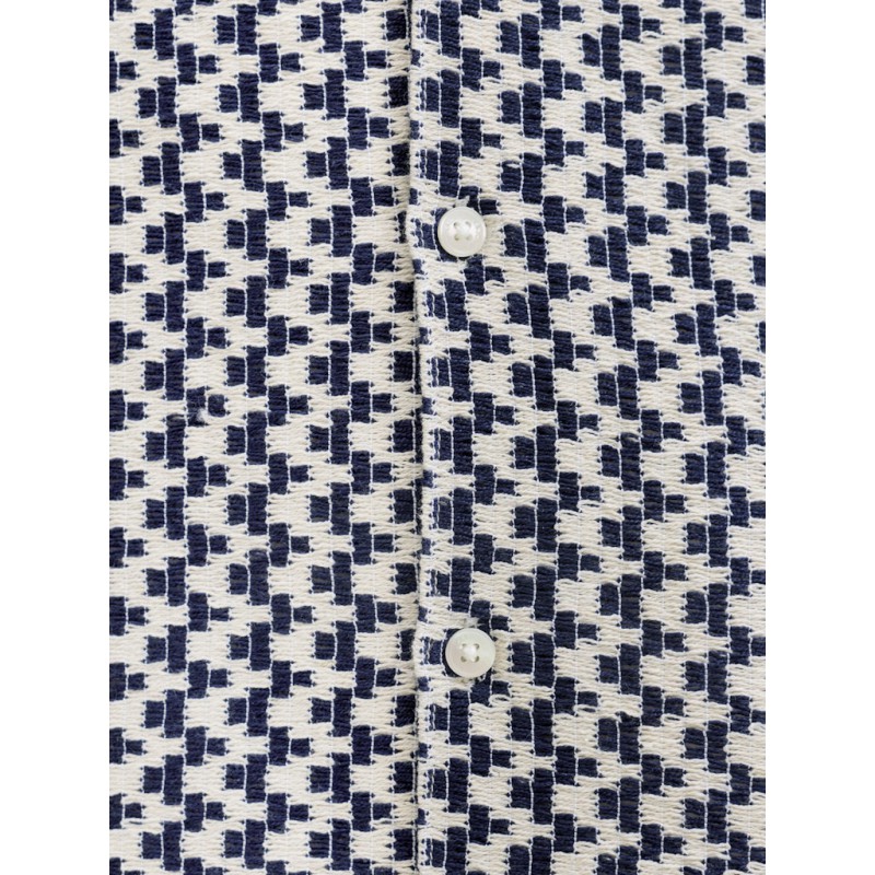 JACK & JONES Junior Montauk Crochet S/S Skjorte - Sky Captain