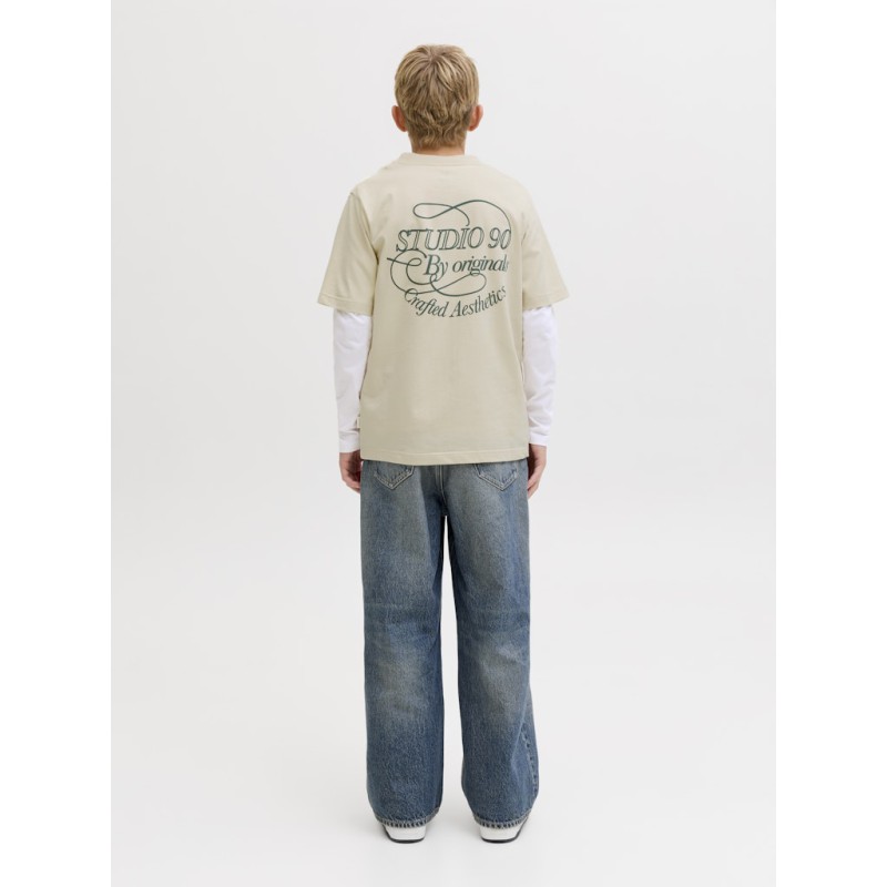 JACK & JONES Junior Niagara Typo T-shirt - Antique White