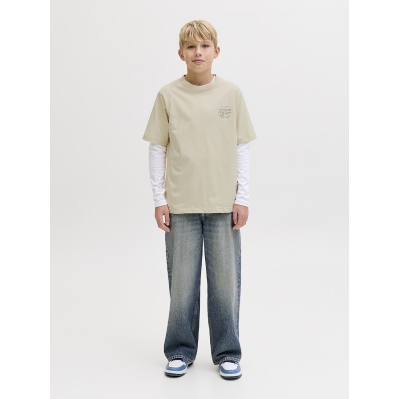 JACK & JONES Junior Niagara Typo T-shirt - Antique White