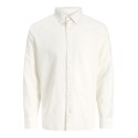 JACK & JONES Junior Breeze Hør Blend L/S Skjorte - Hvid