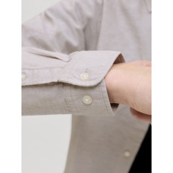 JACK & JONES Junior Breeze Hør Blend L/S Skjorte - String