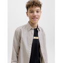 JACK & JONES Junior Breeze Hør Blend L/S Skjorte - String