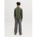 JACK & JONES Junior Breeze Hør Blend L/S Skjorte - Dusty Olive