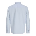 JACK & JONES Junior Breeze Hør Blend L/S Skjorte - Celestial Blue