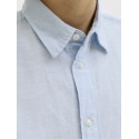 JACK & JONES Junior Breeze Hør Blend L/S Skjorte - Celestial Blue