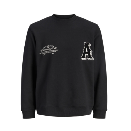JACK & JONES Junior Nantucket Script Sweatshirt - Sort