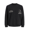 JACK & JONES Junior Nantucket Script Sweatshirt - Sort