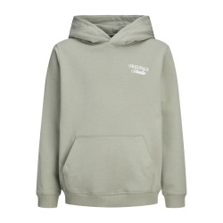 JACK & JONES JUNIOR Norrebro Typo Hoodie - Seagrass