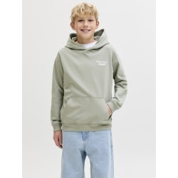 JACK & JONES JUNIOR Norrebro Typo Hoodie - Seagrass