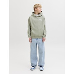 JACK & JONES JUNIOR Norrebro Typo Hoodie - Seagrass
