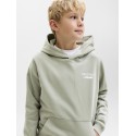 JACK & JONES JUNIOR Norrebro Typo Hoodie - Seagrass