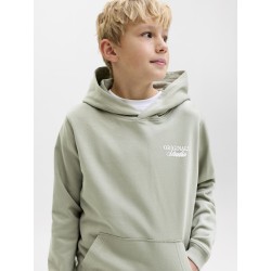 JACK & JONES JUNIOR Norrebro Typo Hoodie - Seagrass
