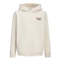 JACK & JONES JUNIOR Norrebro Typo Hoodie - Antique White /Red