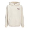 JACK & JONES JUNIOR Norrebro Typo Hoodie - Antique White /Red