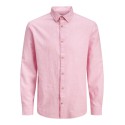JACK & JONES Summer Hør L/S Skjorte - Prism Pink