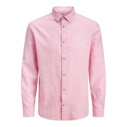 JACK & JONES Summer Hør L/S Skjorte - Prism Pink