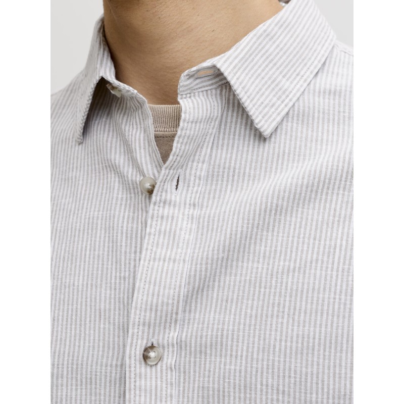 JACK & JONES Summer Hør L/S Skjorte - Crockery