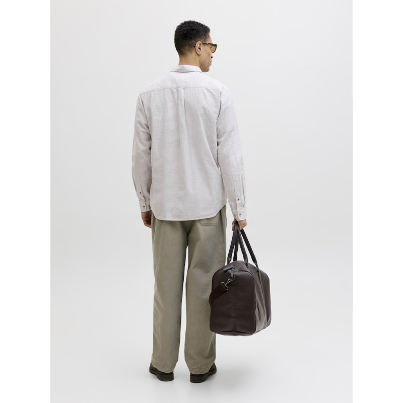 JACK & JONES Summer Hør L/S Skjorte - Crockery