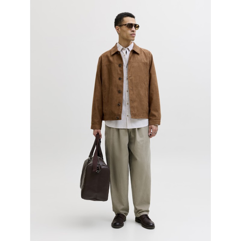 JACK & JONES Summer Hør L/S Skjorte - Crockery