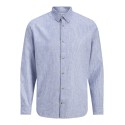 JACK & JONES Summer Hør L/S Skjorte - Infinity Stripes