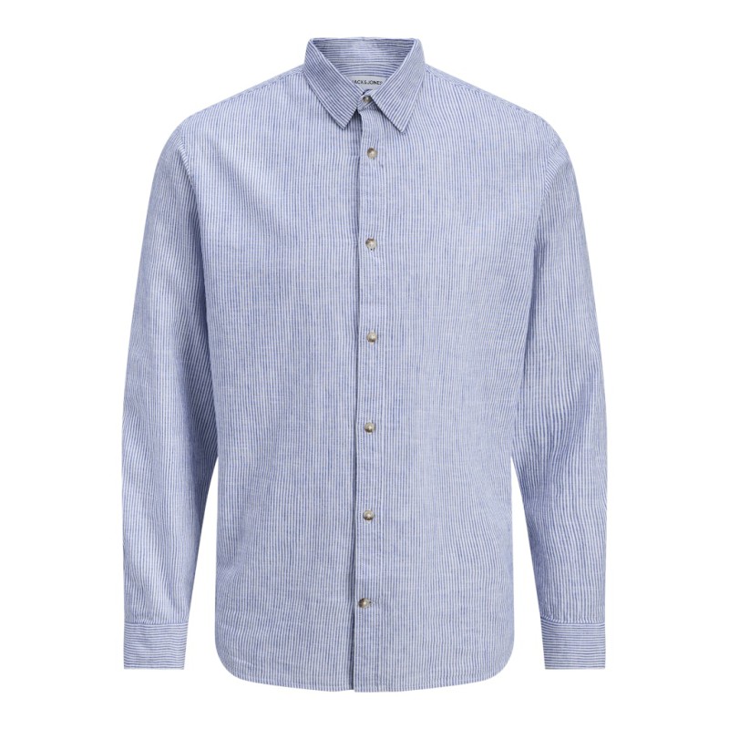 JACK & JONES Summer Hør L/S Skjorte - Infinity Stripes