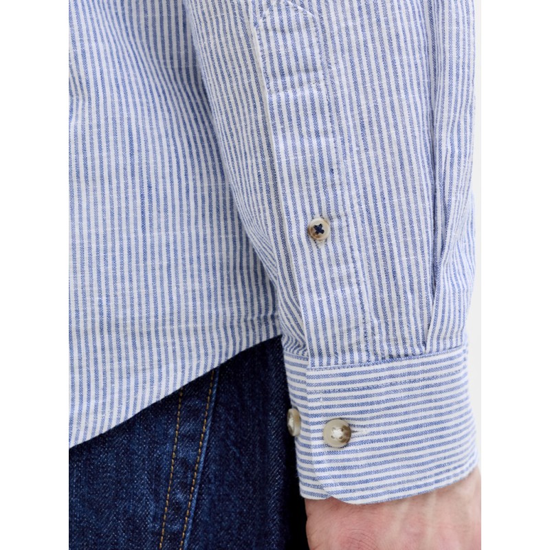 JACK & JONES Summer Hør L/S Skjorte - Infinity Stripes