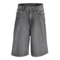 JACK & JONES Junior Ron Baggy Denim Shorts - Black Denim
