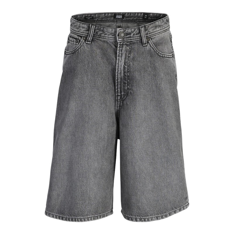 JACK & JONES Junior Ron Baggy Denim Shorts - Black Denim