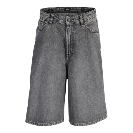 JACK & JONES Junior Ron Baggy Denim Shorts - Black Denim