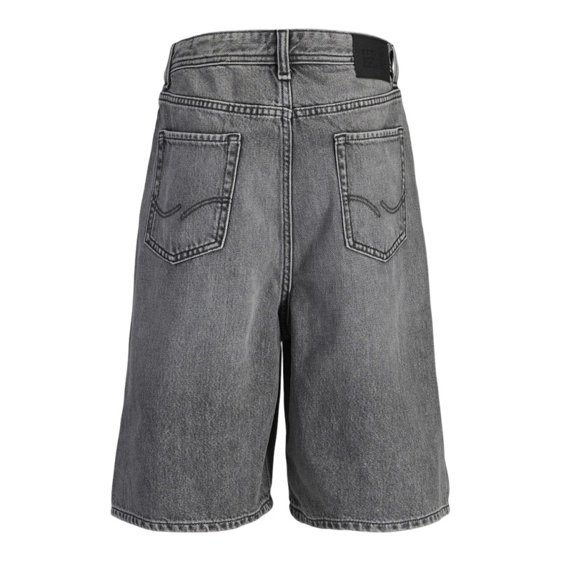 JACK & JONES Junior Ron Baggy Denim Shorts - Black Denim
