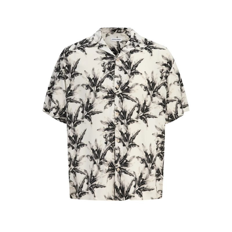 JACK & JONES Plus Mocochrome Resort Skjorte - Glacier Gray